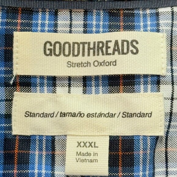 Goodthreads Men's Stretch Standard Fit Long Sleeve Oxford Shirt Size XXXL NWOT - Picture 7 of 10
